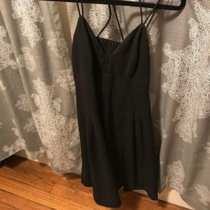 black dress open back